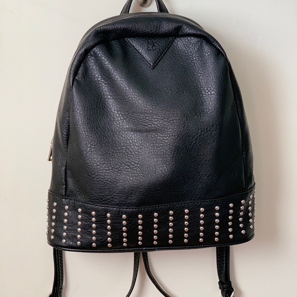 NY & Co black studded mini backpack - Like New!
